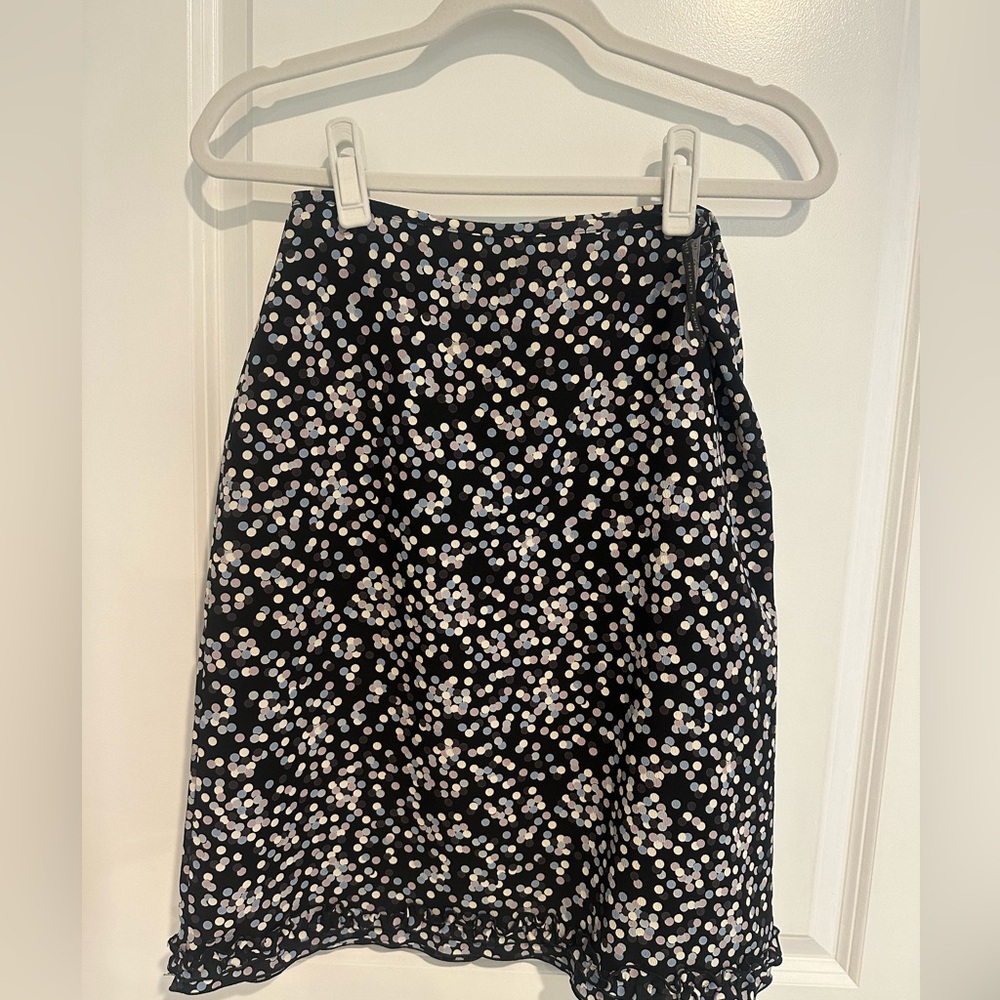 The Limited poka dot ruffle skirt